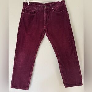 Levi's Burgundy 502 Corduroy Pants, 34x26 (read)